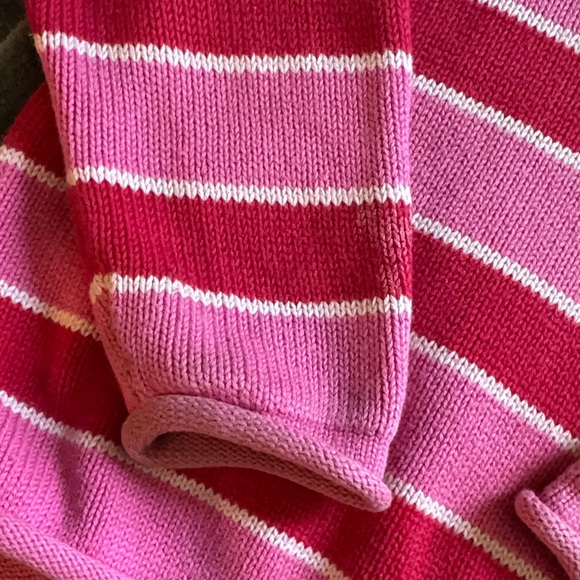 Hanna Andersson Pink Striped Kids Sweater - Picture 3 of 4